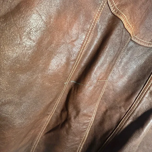 Wilson’s Leather Maxima Chocolate Trench Coat Size Medium - Picture 6 of 6